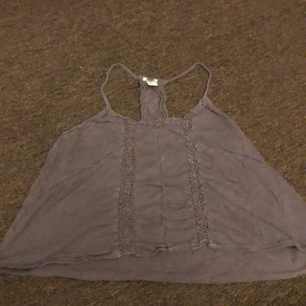 Racer back brown dark gray tank top